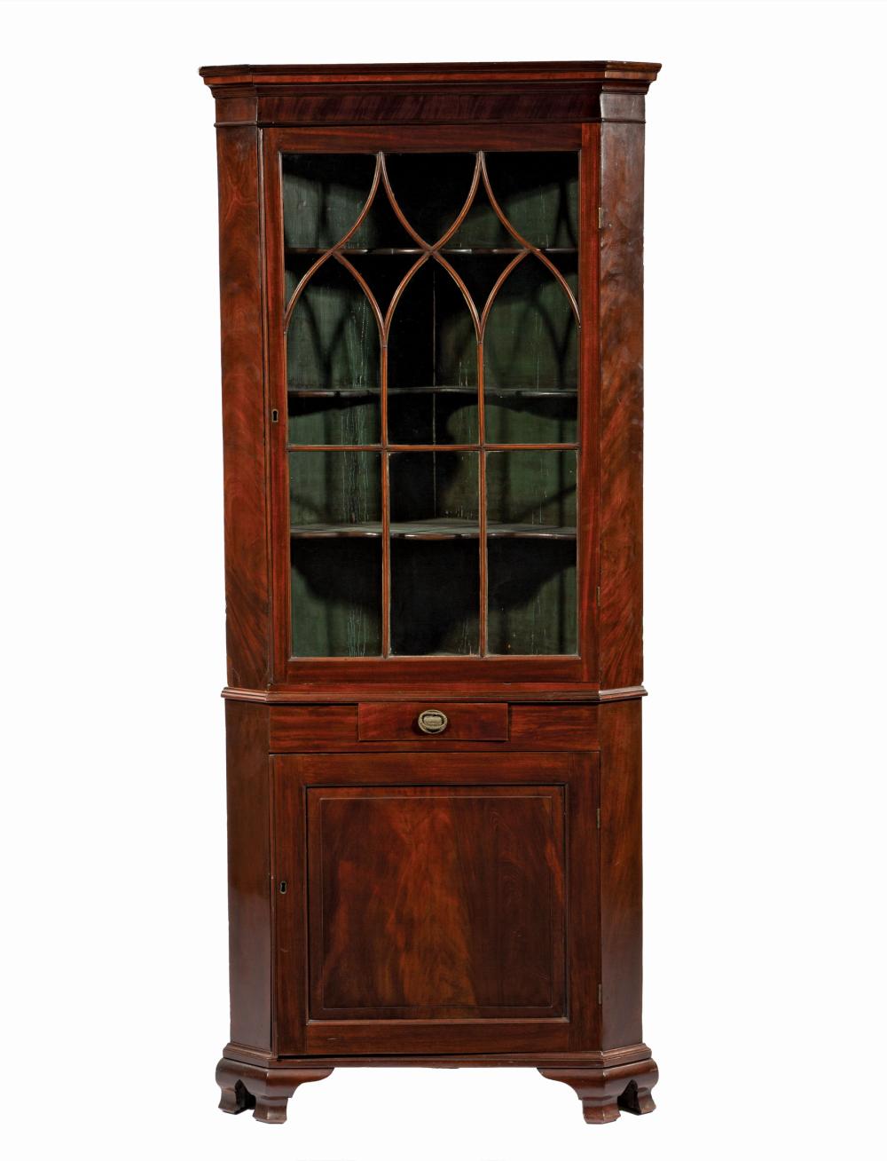 MAHOGANY CORNER CUPBOARDAntique