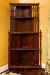 MAHOGANY CORNER ETAGEREMahogan