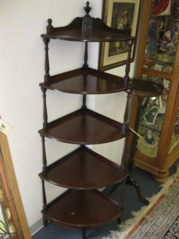 Mahogany Corner Shelf five tiers