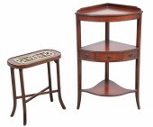 Mahogany corner washstand, sin