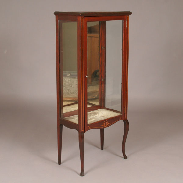 Mahogany curio cabinet with