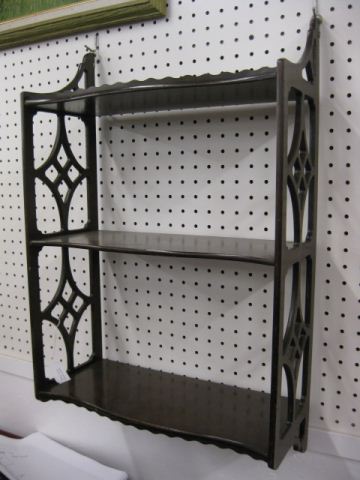 Mahogany Curio Wall Shelf fancy