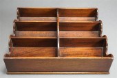 MAHOGANY CUTLERY BOX, H: 6-1/4