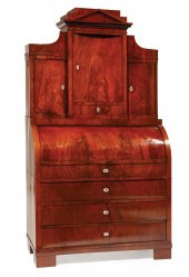 MAHOGANY CYLINDER SECRETARY BU