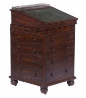 MAHOGANY DAVENPORT DESK Mid-19