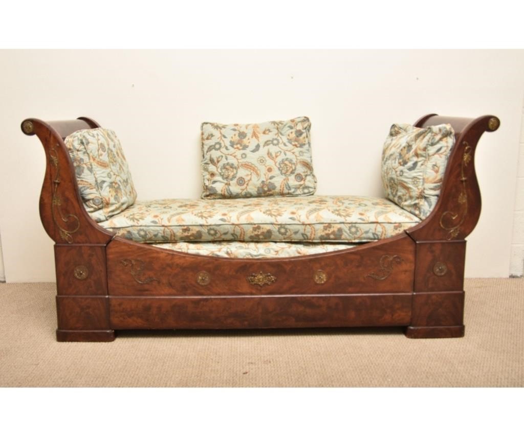 Mahogany day bed, circa 1840 with
