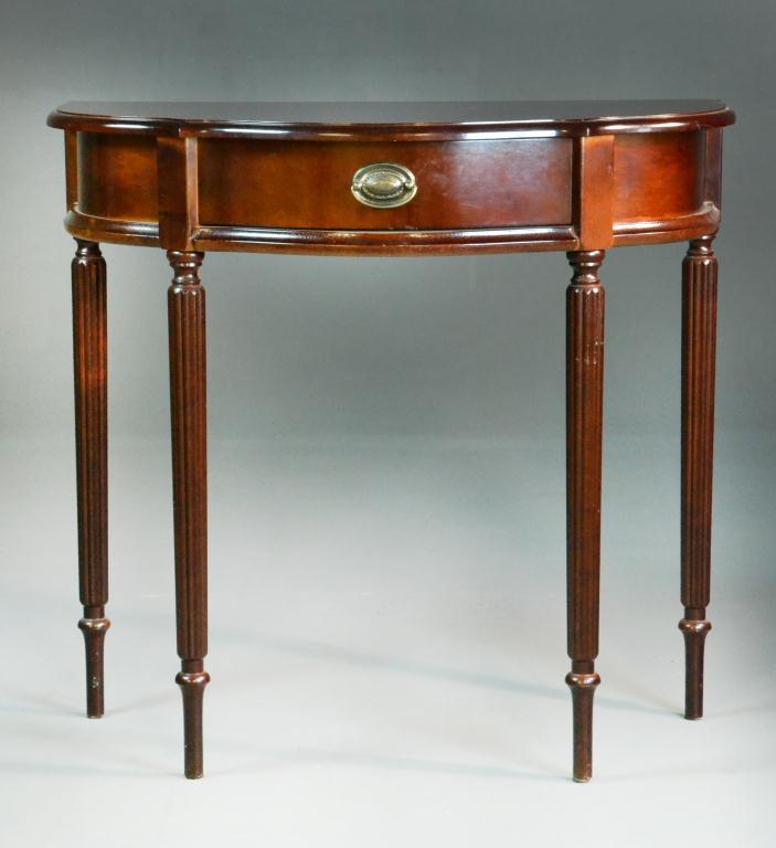 Mahogany Demi-Lune Hall TableHaving