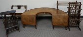 MAHOGANY DEMILUNE COFFEE TABLE