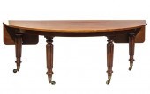 MAHOGANY DEMILUNE HUNT TABLE,