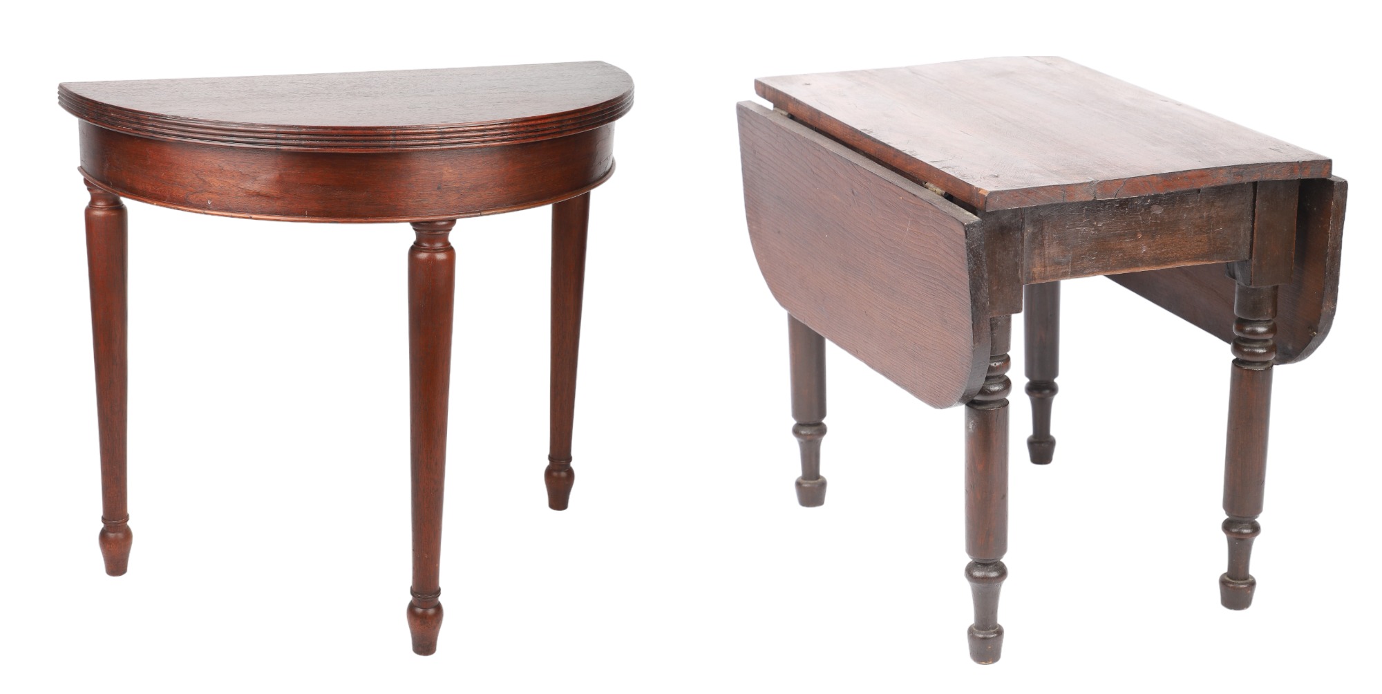 Mahogany Demilune Sheraton