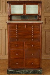 MAHOGANY DENTAL CABINET MILK G