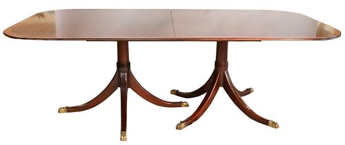 MAHOGANY DINING DOUBLE PEDESTAL