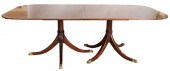 MAHOGANY DINING DOUBLE PEDESTA