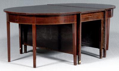 Mahogany dining table, three