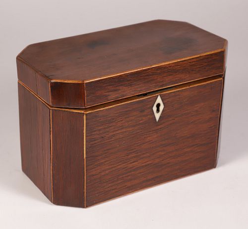 MAHOGANY DOUBLE COMPARTMENT TEA