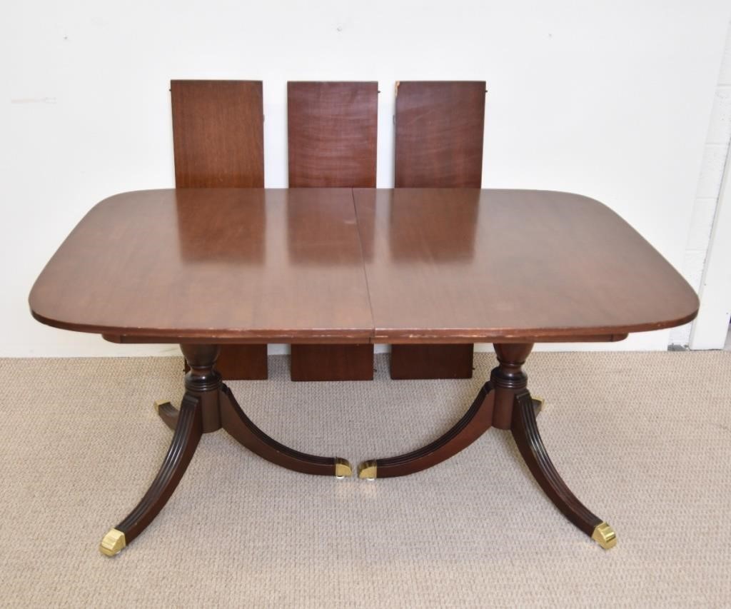Mahogany double pedestal dining