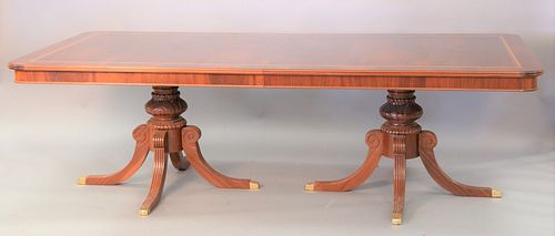 MAHOGANY DOUBLE PEDESTAL DINING