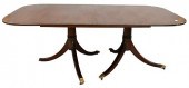 MAHOGANY DOUBLE PEDESTAL DININ