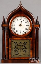 MAHOGANY DOUBLE STEEPLE MANTEL