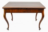 MAHOGANY DRAW LEAF TABLEon cab
