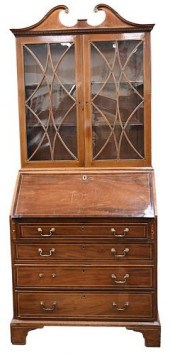 MAHOGANY DROP FRONT SECRETARY
