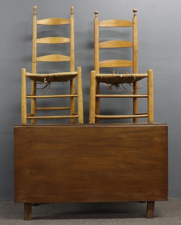 Mahogany drop-leaf table (as found)