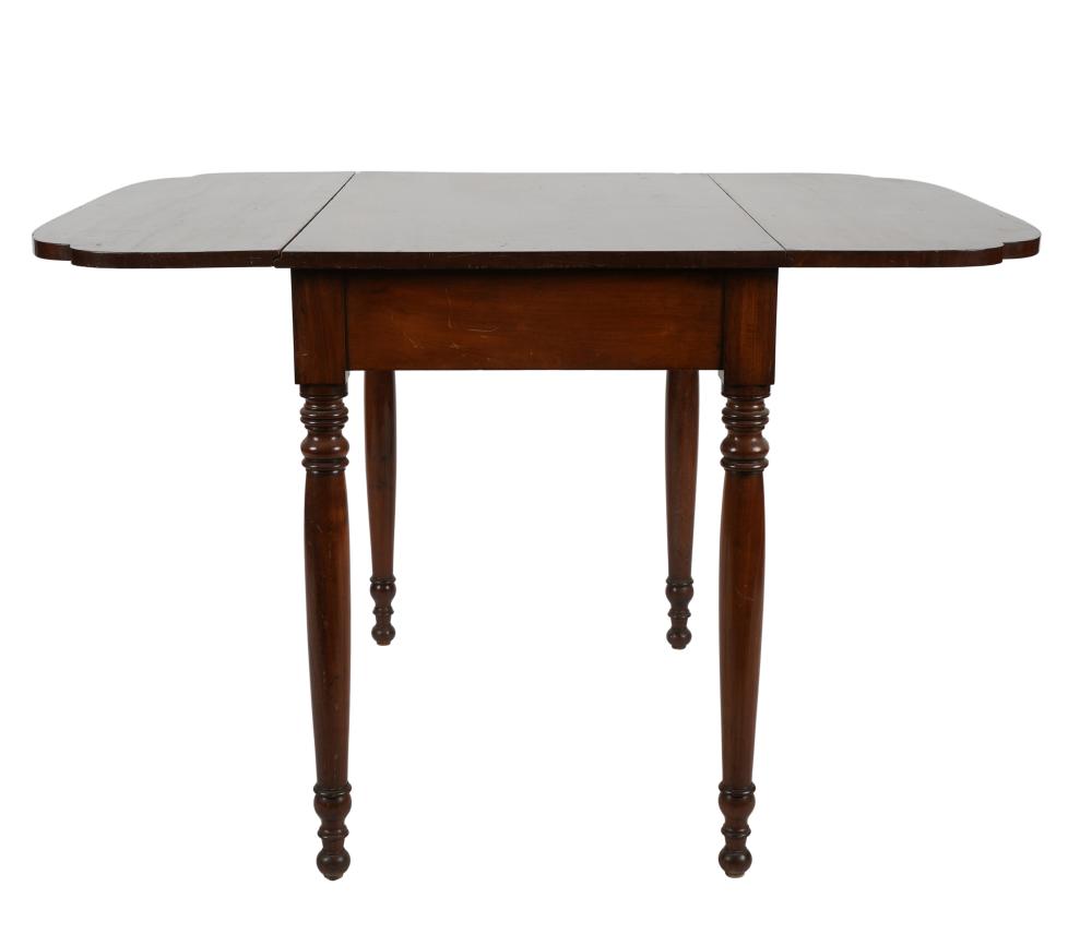 MAHOGANY DROP LEAF TABLEraised on