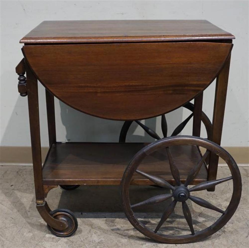 MAHOGANY DROP-LEAF TEA CARTMahogany