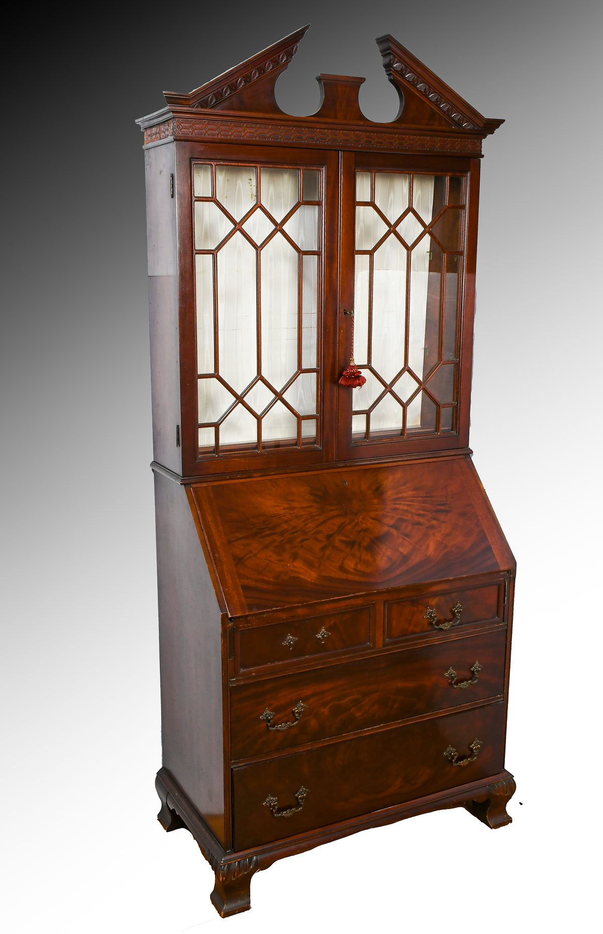MAHOGANY DROPFRONT SECRETARY: