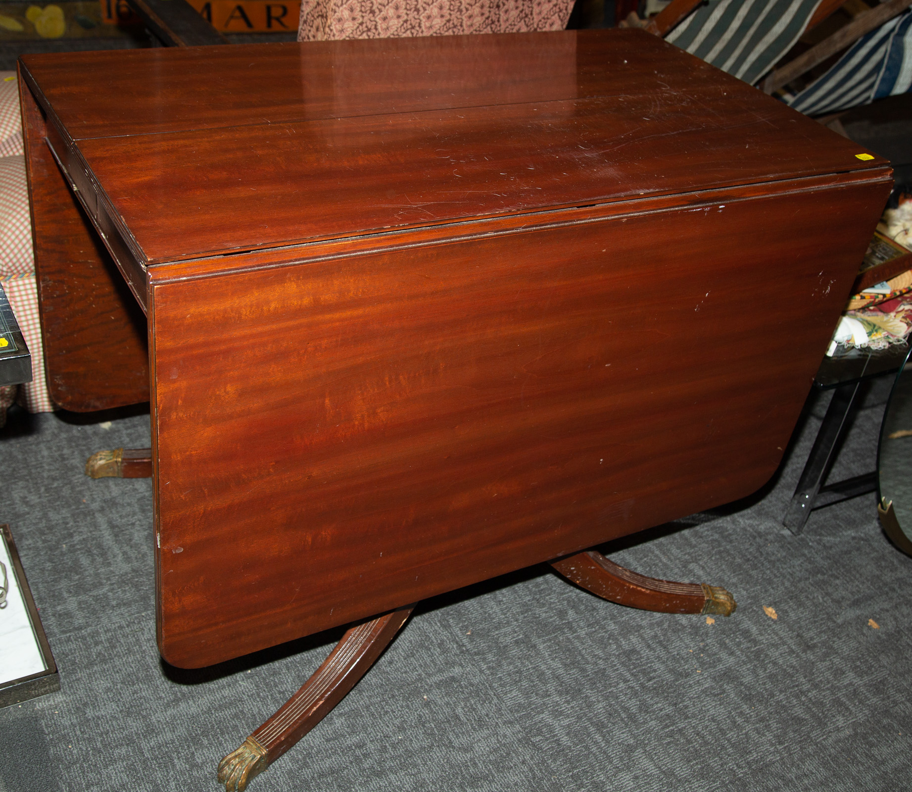 MAHOGANY DUNCAN PHYFE STYLE DROP