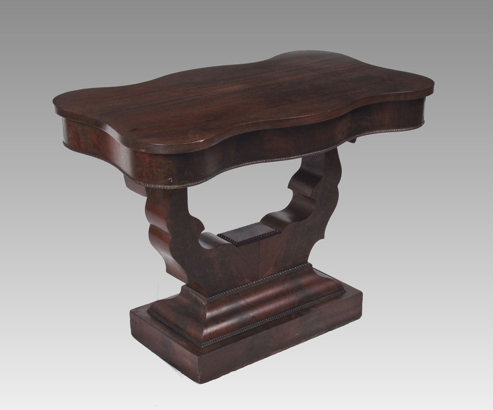 MAHOGANY EMPIRE LYRE BASE HALL