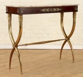 MAHOGANY EMPIRE STYLE MARBLE T
