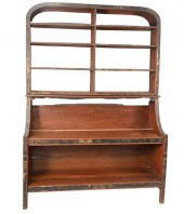 MAHOGANY ETAGERE, HAVING CHINO