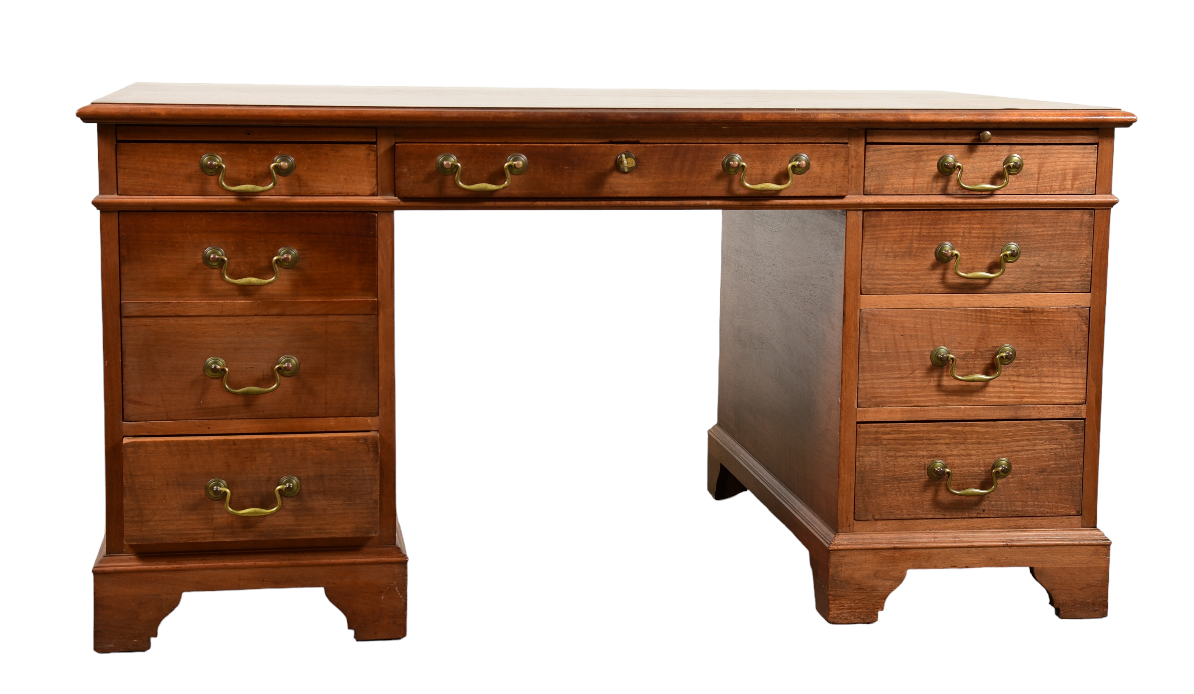 Mahogany executive desk, center