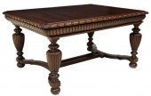 MAHOGANY EXTENSION DINING TABL