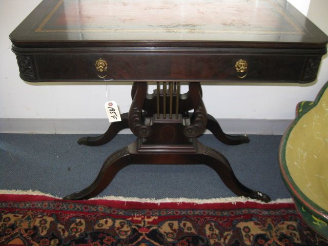 Mahogany Extension Table leather