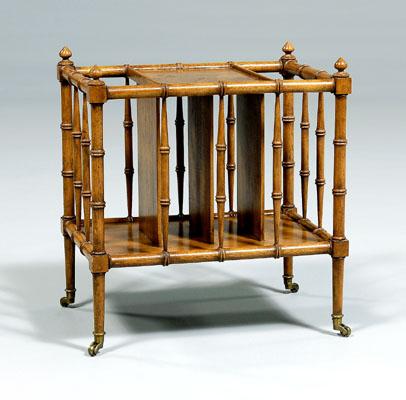 Mahogany faux bamboo canterbury,