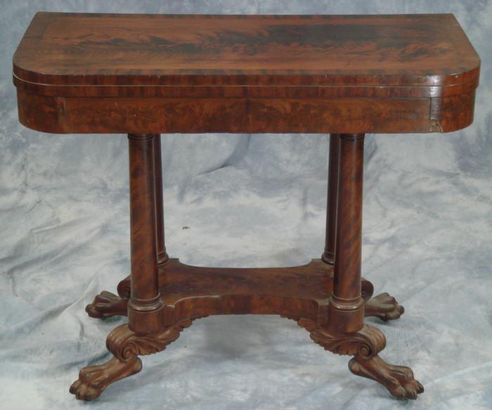 Mahogany Federal game table,