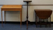 MAHOGANY FERN STAND, DROP-LEAF