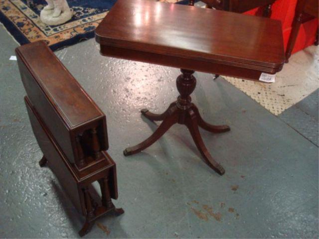 Mahogany Flip-top Table &  Drop