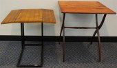 MAHOGANY FOLDING TABLE AND WAL