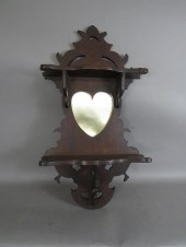 MAHOGANY FOLK ART FRETWORK DEC