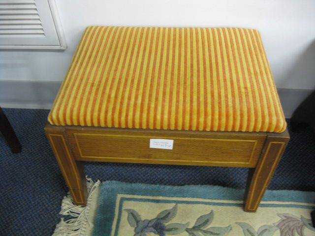 Mahogany Footstool string inlay.