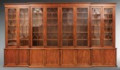 MAHOGANY FOUR-PART BREAKFRONT