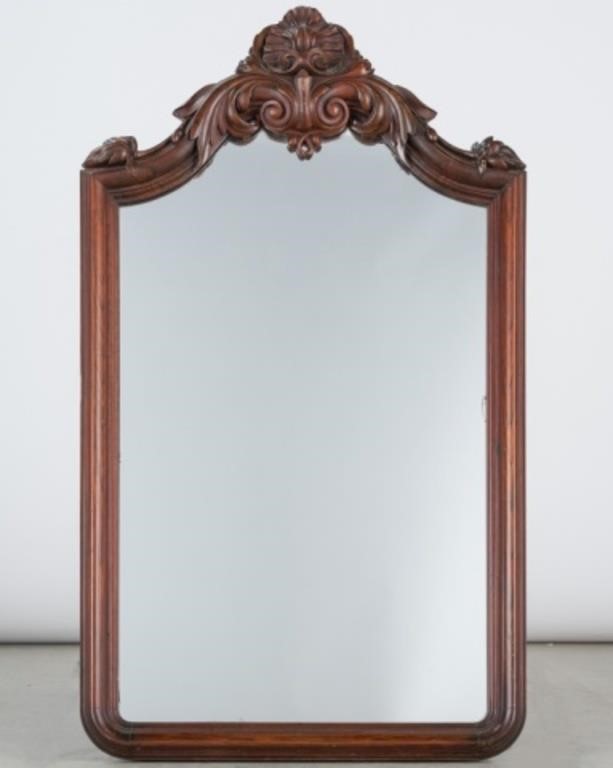 MAHOGANY FRAMED MIRRORA small