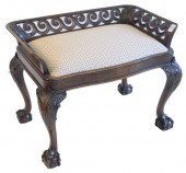 MAHOGANY GALLERY BACK BENCH, O
