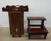 MAHOGANY GALLERY TRAY, BED STE