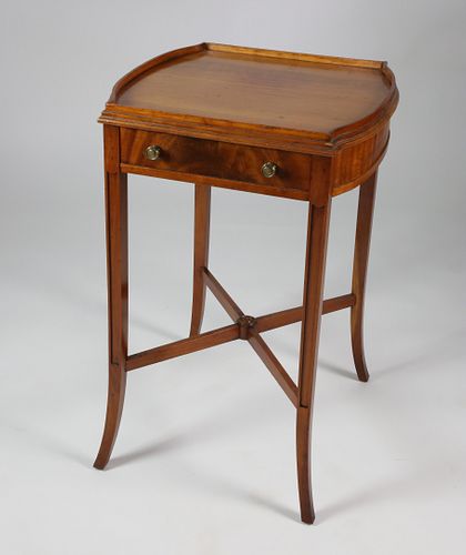 MAHOGANY GALLEY TOP ONE DRAWER SIDE