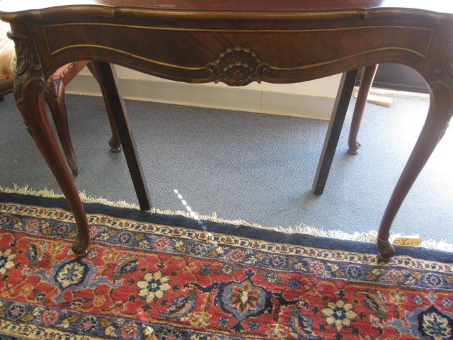 Mahogany Game Table carved slide
