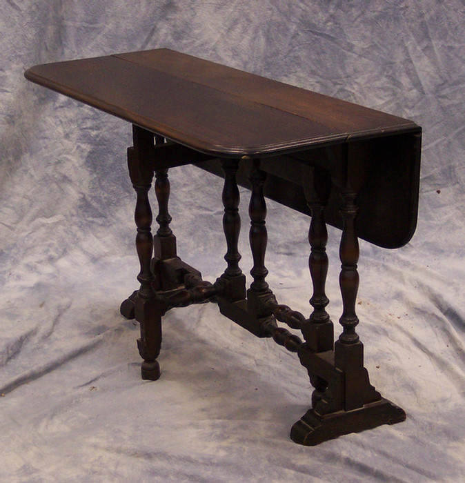 Mahogany gateleg trestle table,